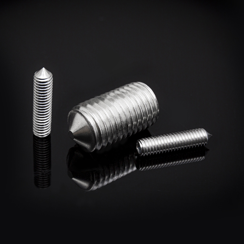 DIN914 স্টেইনলেস স্টীল ষড়ভুজ সকেট শঙ্কু পয়েন্ট সঙ্গে স্ক্রু সেট